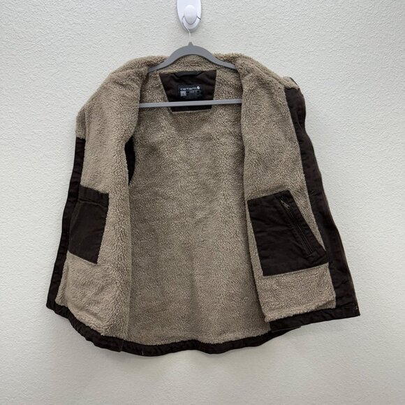 Carhartt Loose Fit Washed Duck Sherpa Lined Mock Neck Vest 104277 DKB Mens Large - Picture 5 of 10